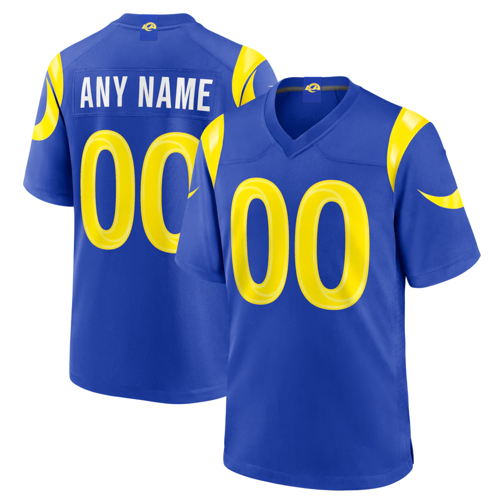 tocy Custom LA.Rams Royal Game Stitched Jerseys