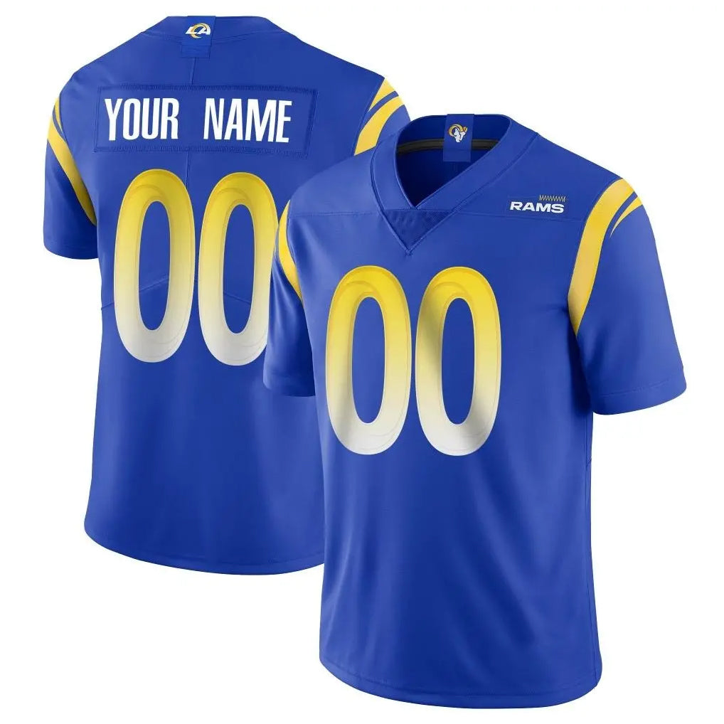 tocy Custom LA.Rams Royal Limited Vapor Untouchable Home Game Any Name & Numbers Stitched Jerseys