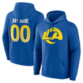 tocy Custom LA.Rams Royal Pullover Hoodie Limited Game Any Name & Numbers Stitched Jerseys