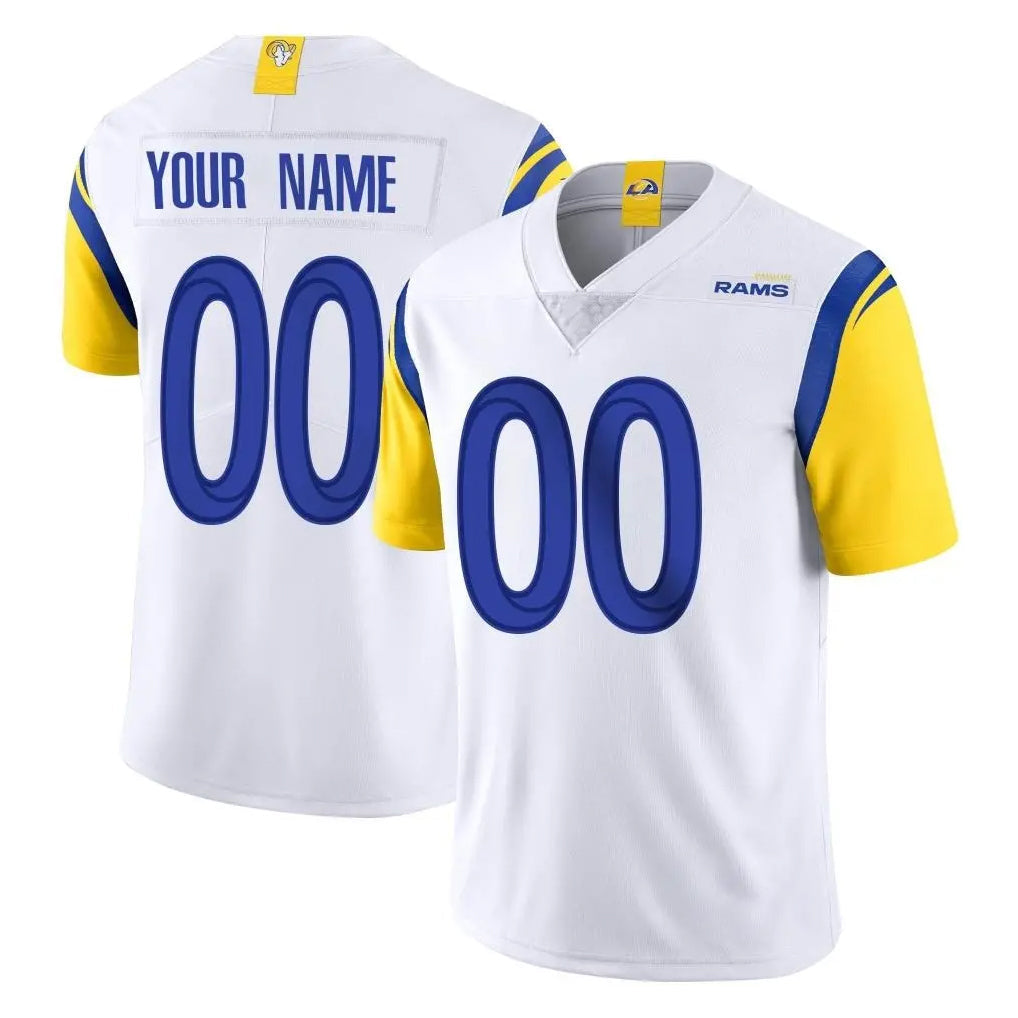 tocy Custom LA.Rams White Limited Vapor Untouchable Home Game Any Name & Numbers Stitched Jerseys