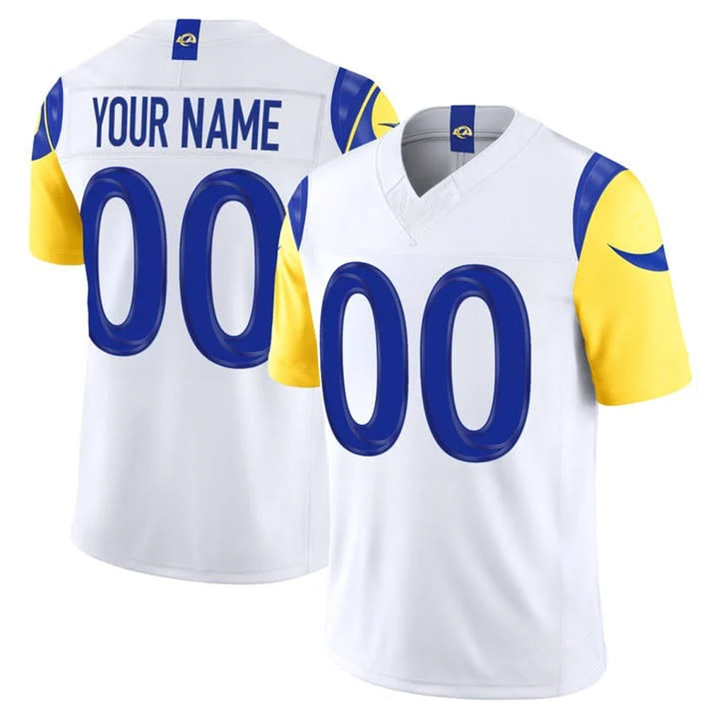tocy Custom LA.Rams White Vapor F.U.S.E. Limited Home Game Any Name & Numbers Stitched Jerseys