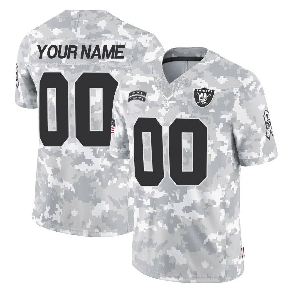 tocy Custom LV.Raiders Arctic Camo Salute To Service Limited Game Any Name & Numbers Stitched Jerseys