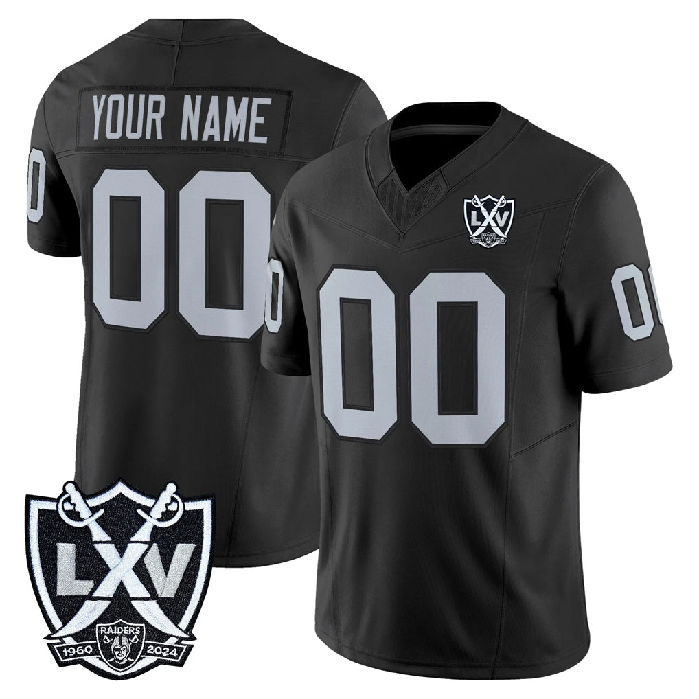 tocy Custom LV.Raiders Black 2026 Vapor Limited Home Game Any Name & Numbers Stitched Jerseys