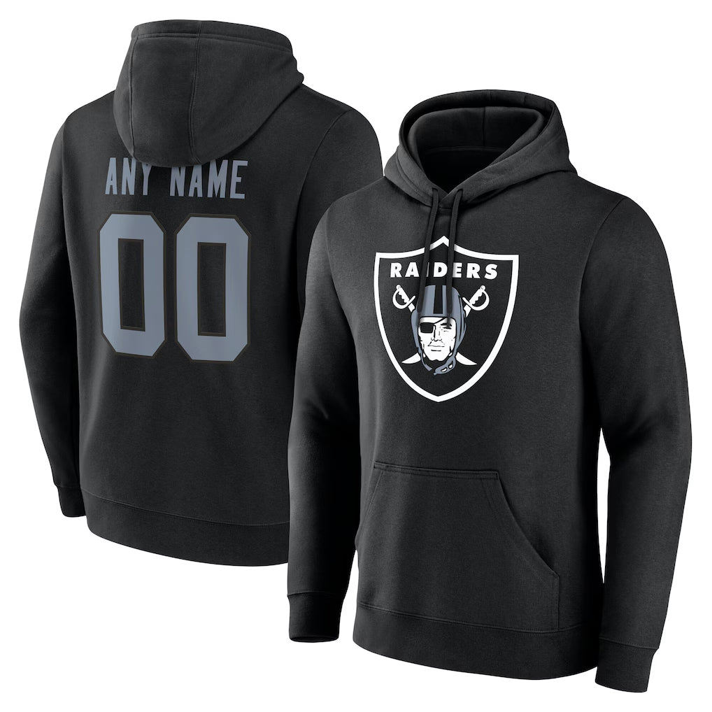 tocy Custom LV.Raiders Black LOGO Pullover Hoodies Home Game Any Name & Numbers Stitched Jerseys