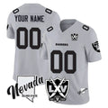 tocy Custom LV.Raiders Gray 65th Anniversary Vapor Limited Home Game Any Name & Numbers Stitched Jerseys