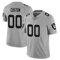 tocy Custom LV.Raiders Gray Limited Vapor F.U.S.E. Home Game Stitched Jerseys