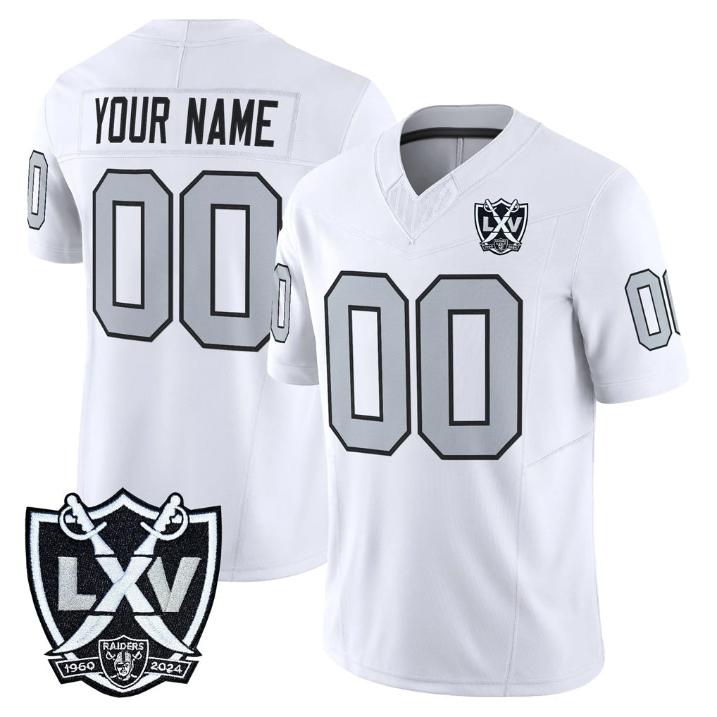 tocy Custom LV.Raiders White 2026 Vapor Limited Home Game Any Name & Numbers Stitched Jerseys