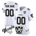 tocy Custom LV.Raiders White 65th Anniversary Vapor Limited Home Game Any Name & Numbers Stitched Jerseys