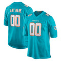 Tocy Custom M.Dolphins Aqua Home Game Any Name & Numbers Stitched Jerseys
