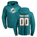 Tocy Custom M.Dolphins Aqua LOGO Pullover Hoodies Limited Any Name & Numbers Stitched Jerseys