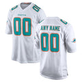 Tocy Custom M.Dolphins White Game Home Any Name & Numbers Stitched Jerseys