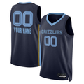 tocy Custom M.Grizzlies Navy Swingman Stitched Jerseys- Icon Edition