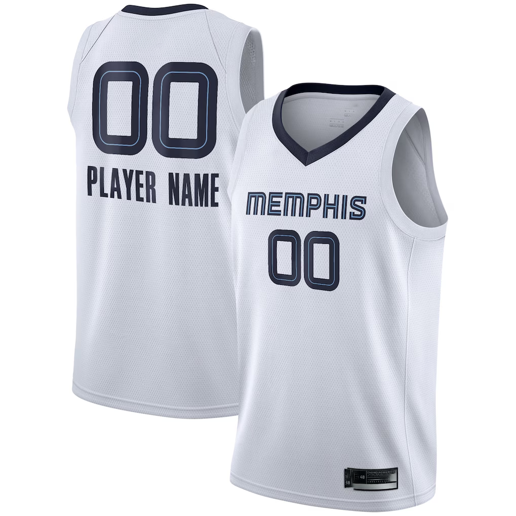 tocy Custom M.Grizzlies White 2020-2021 Swingman Stitched Jerseys - Association Edition
