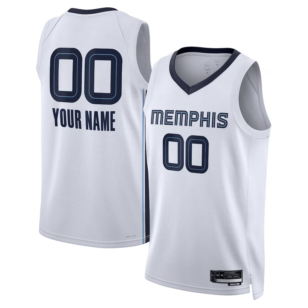 tocy Custom M.Grizzlies White Swingman Stitched Jerseys- Association Edition