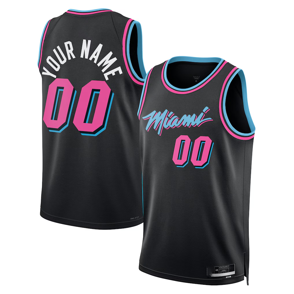 tocy Custom M.Heat Black 202526 City Edition Swingman Jerseys