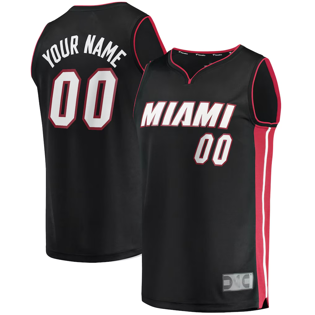 tocy Custom M.Heat Black Fast Break Replica Jerseys - Icon Edition