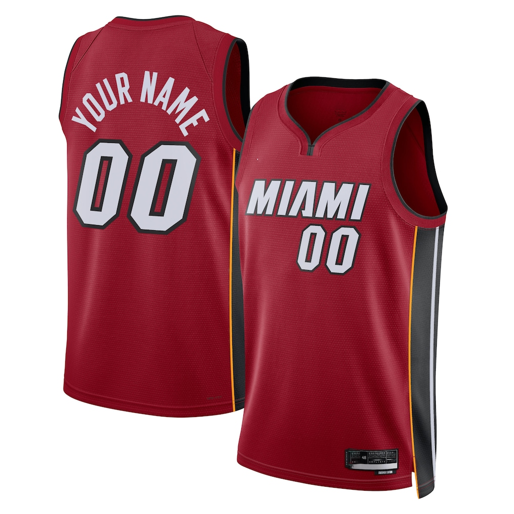 tocy Custom M.Heat Red 202223 Swingman Jerseys - Statement Edition