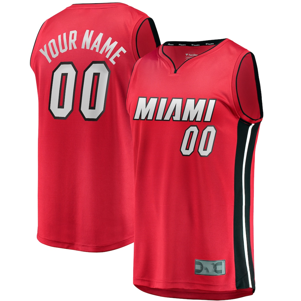tocy Custom M.Heat Red Fast Break Jerseys - Statement Edition