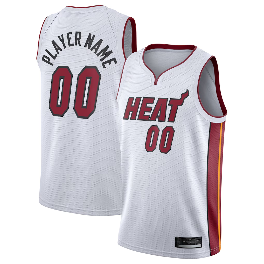 tocy Custom M.Heat White 202021 Swingman Jerseys - Association Edition