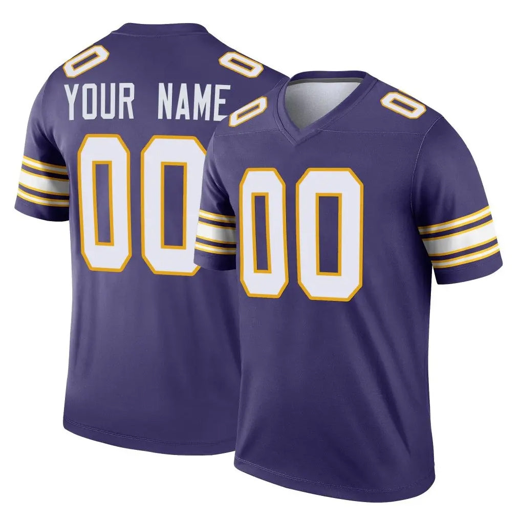 Tocy Custom MN.Vikings Purple Limited Classic Home Game Any Name & Numbers Stitched Jerseys