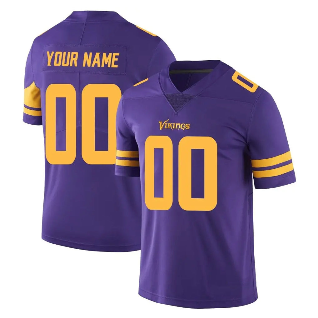 Tocy Custom MN.Vikings Purple Limited Color Rush Home Game Any Name & Numbers Stitched Jerseys
