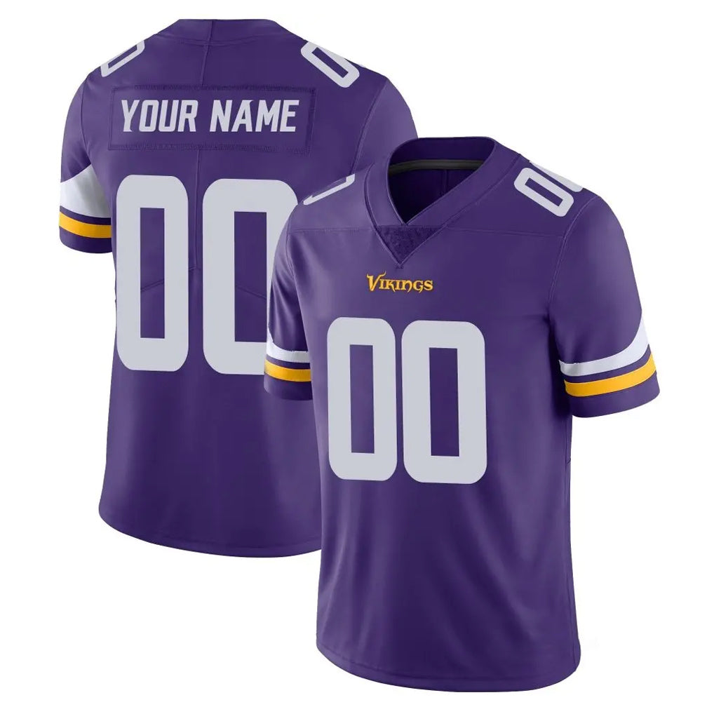 Tocy Custom MN.Vikings Purple Limited Vapor Untouchable Home Game Any Name & Numbers Stitched Jerseys