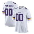Tocy Custom MN.Vikings White Home Game Any Name & Numbers Stitched Jerseys