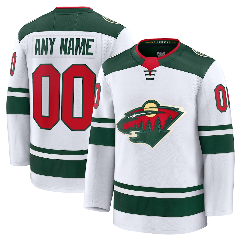 Tocy Custom M.Wild White Away Premium Jerseys