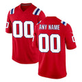 Tocy Custom NE.Patriots Red Home Game Any Name & Numbers Stitched Jerseys