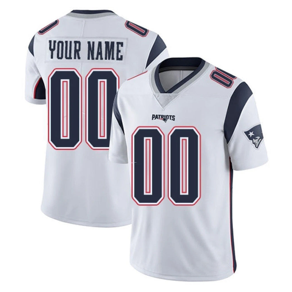 Tocy Custom NE.Patriots White Limited Vapor Home Game Any Name & Numbers Stitched Jerseys