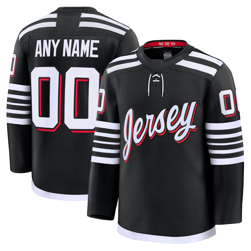 Tocy Custom N.Jersey Devils Black Alternate Premium Jerseys