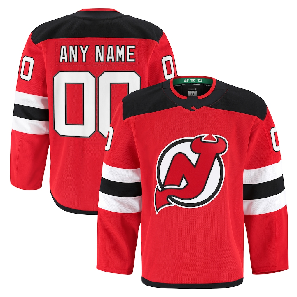 Tocy Custom N.Jersey Devils Red Home Authentic Pro Jerseys