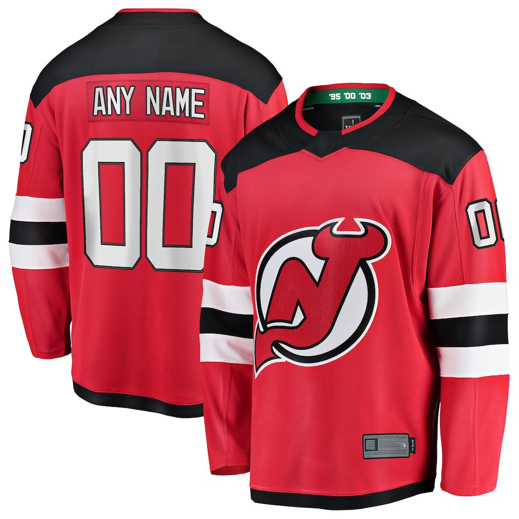 Tocy Custom N.Jersey Devils Red Home Breakaway Jerseys