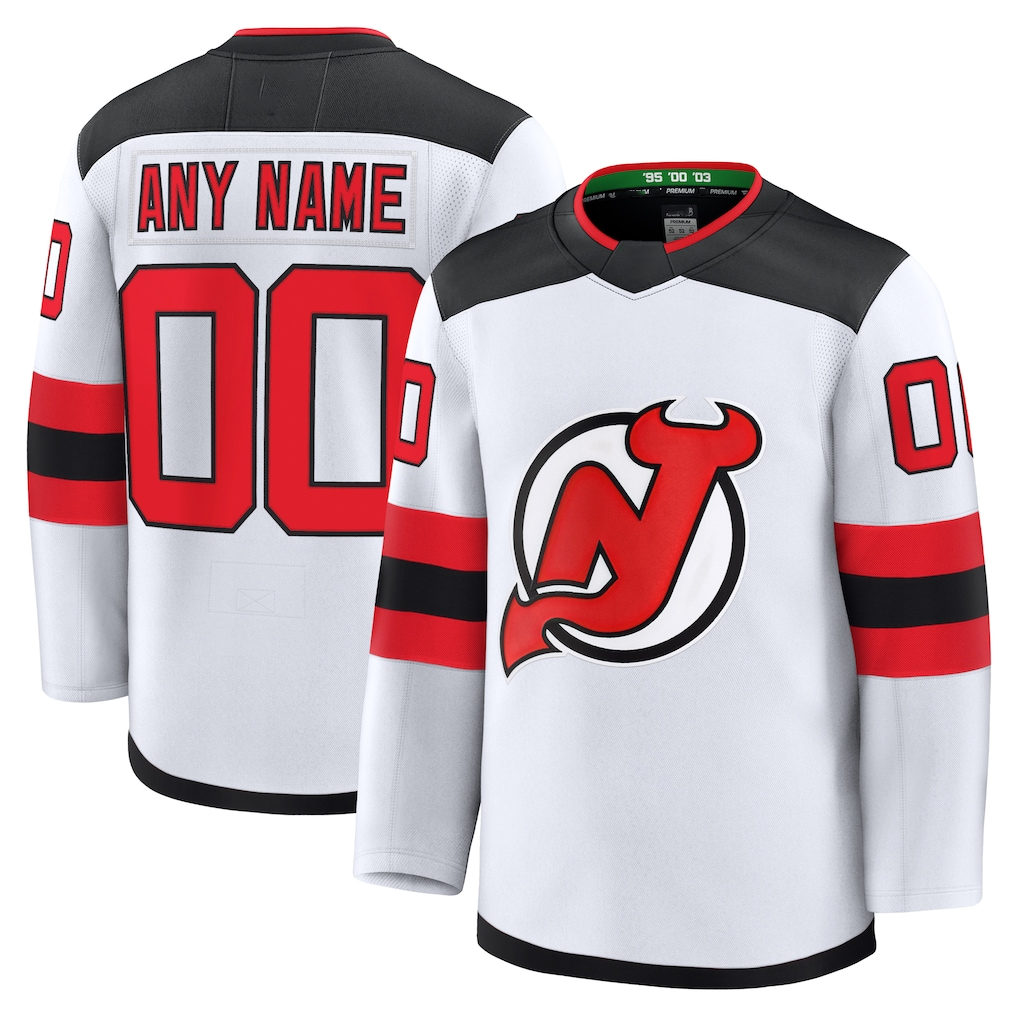 Tocy Custom N.Jersey Devils White Away Premium Jerseys