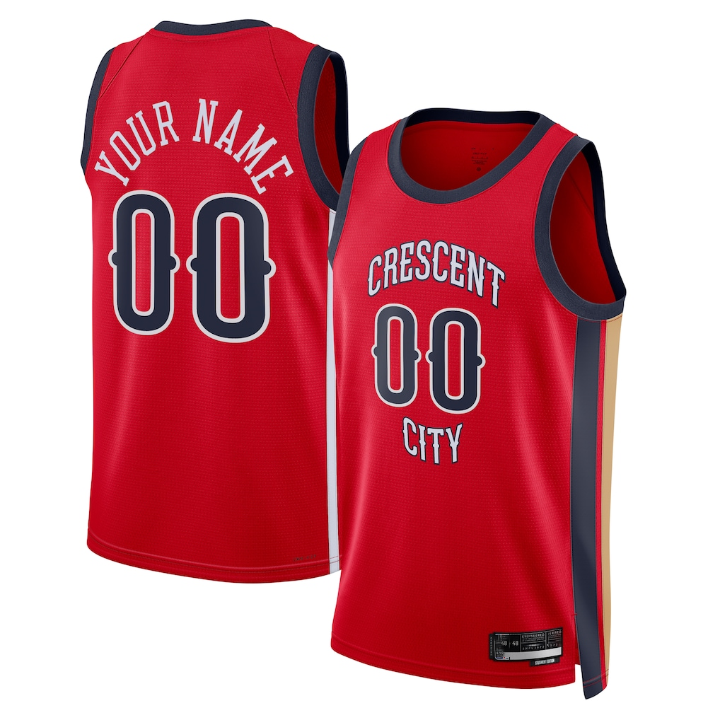 tocy Custom NO.Pelicans Jordan Brand Red Swingman Stitched Jerseys- Statement Edition