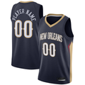 tocy Custom NO.Pelicans Navy Swingman Stitched Jerseys- Icon Edition