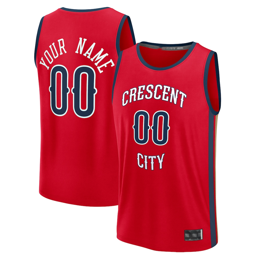 tocy Custom NO.Pelicans Red Fast Break Stitched Jerseys- Statement Edition