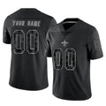 Tocy Custom NO.Saints Black Limited Reflective Home Game Any Name & Numbers Stitched Jerseys