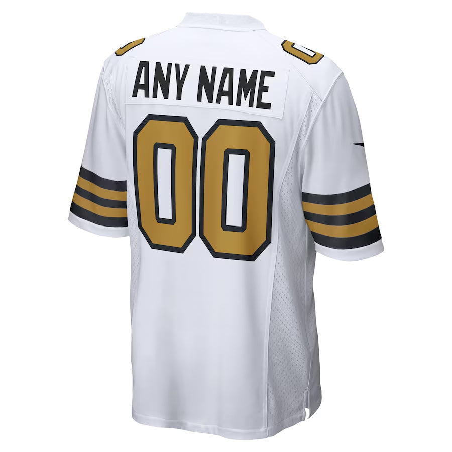tocy Custom NO.Saints White Alternate Game Stitched Jerseys