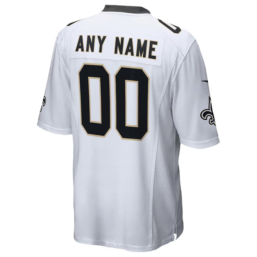 tocy Custom NO.Saints White Home Game Stitched Jerseys