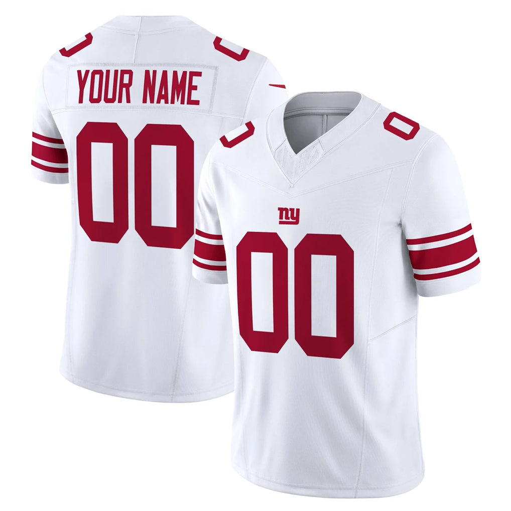 Tocy Custom NY.Giants White Limited Vapor F.U.S.E. Home Game Any Name & Numbers Stitched Jerseys