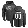Tocy Custom NY.Jets Gray Pullover Hoodies Limited Game Any Name & Numbers Stitched Jerseys