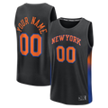 tocy Custom NY.Knicks  Black Fast Break Jerseys - Icon Edition