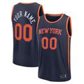tocy Custom NY.Knicks  Navy Fast Break Jerseys - Statement Edition