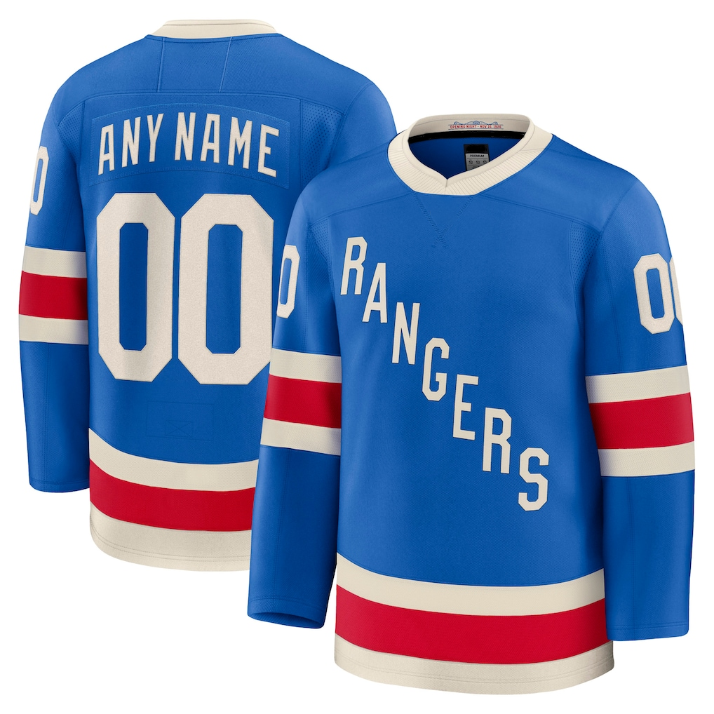 Tocy Custom NY.Rangers Blue Centennial Premium Jerseys