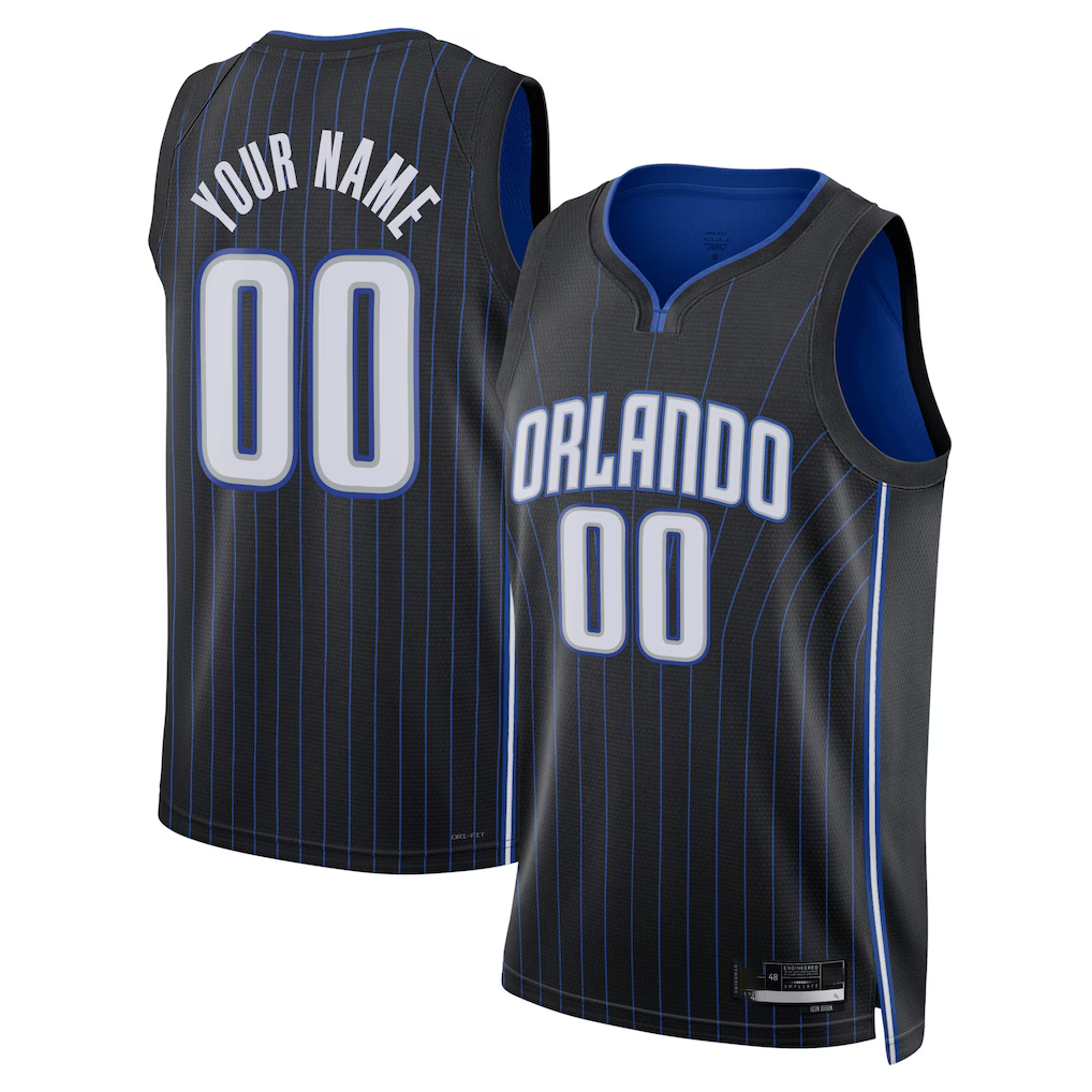tocy Custom O.Magic Black Swingman Jerseys - Icon Edition