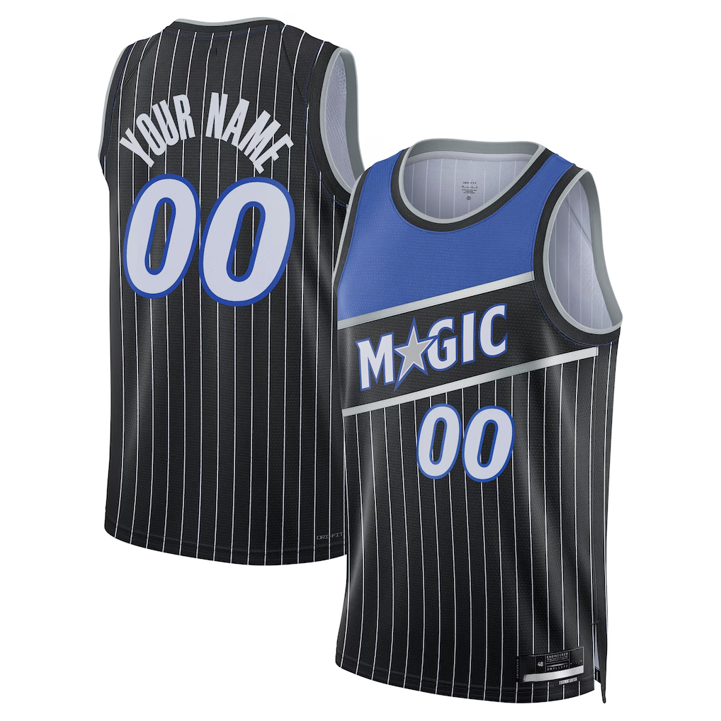 tocy Custom O.Magic Black Swingman Jerseys - Statement Edition