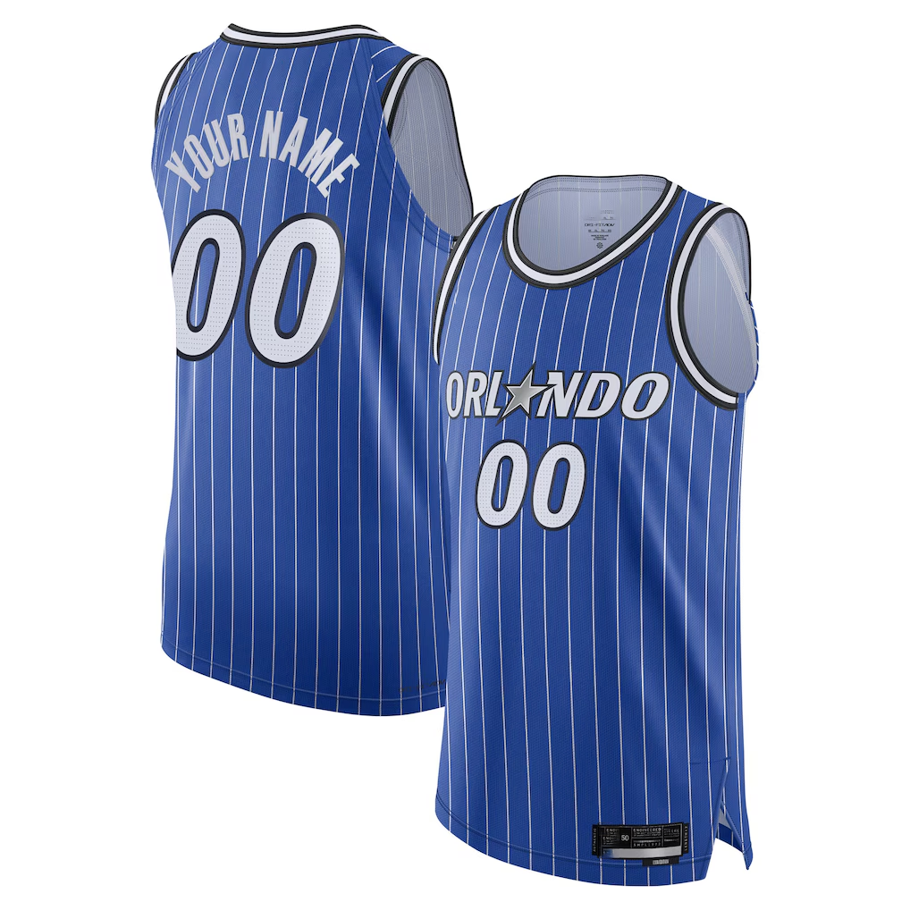 tocy Custom O.Magic Blue Authentic Jerseys - Icon Edition