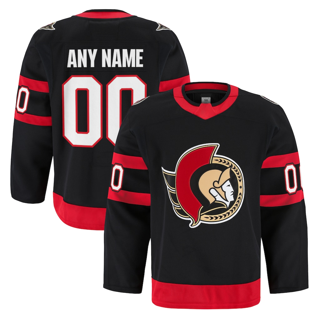 Tocy Custom O.Senators Black Home Authentic Pro Jerseys