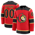 Tocy Custom O.Senators Red Alternate Premium Jerseys